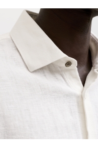 Jack and Jones JPRBLAPARKER LINEN BLEND L/S SHIRT cloud dancer