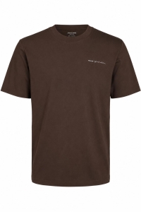 Jack and Jones JPRBLAOWEN SS BRANDING TEE SN bitter chocolate