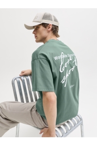 Jack and Jones JCODUST SCRIPT BACK TEE SS CREW NEC: north atlantic