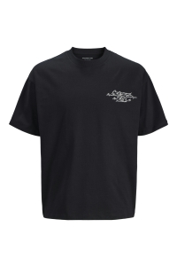Jack and Jones JCODUST SCRIPT BACK TEE SS CREW NEC: black