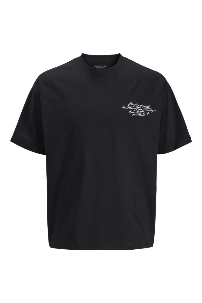 Jack and Jones JCODUST SCRIPT BACK TEE SS CREW NEC: black