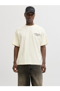 Jack and Jones JCODUST SCRIPT BACK TEE SS CREW NEC: sweet corn
