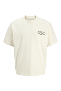 Jack and Jones JCODUST SCRIPT BACK TEE SS CREW NEC: sweet corn