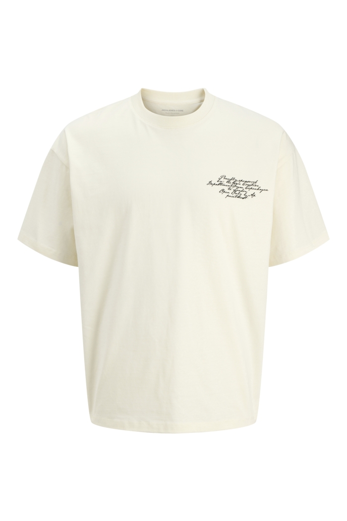 Jack and Jones JCODUST SCRIPT BACK TEE SS CREW NEC: sweet corn