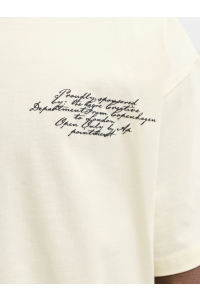 Jack and Jones JCODUST SCRIPT BACK TEE SS CREW NEC: sweet corn