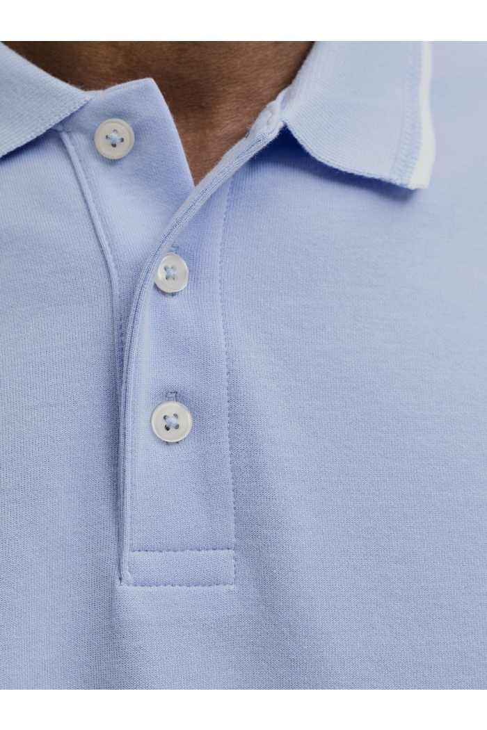Jack and Jones JPRBLAETHAN DETAIL SS POLO SN chambray blue