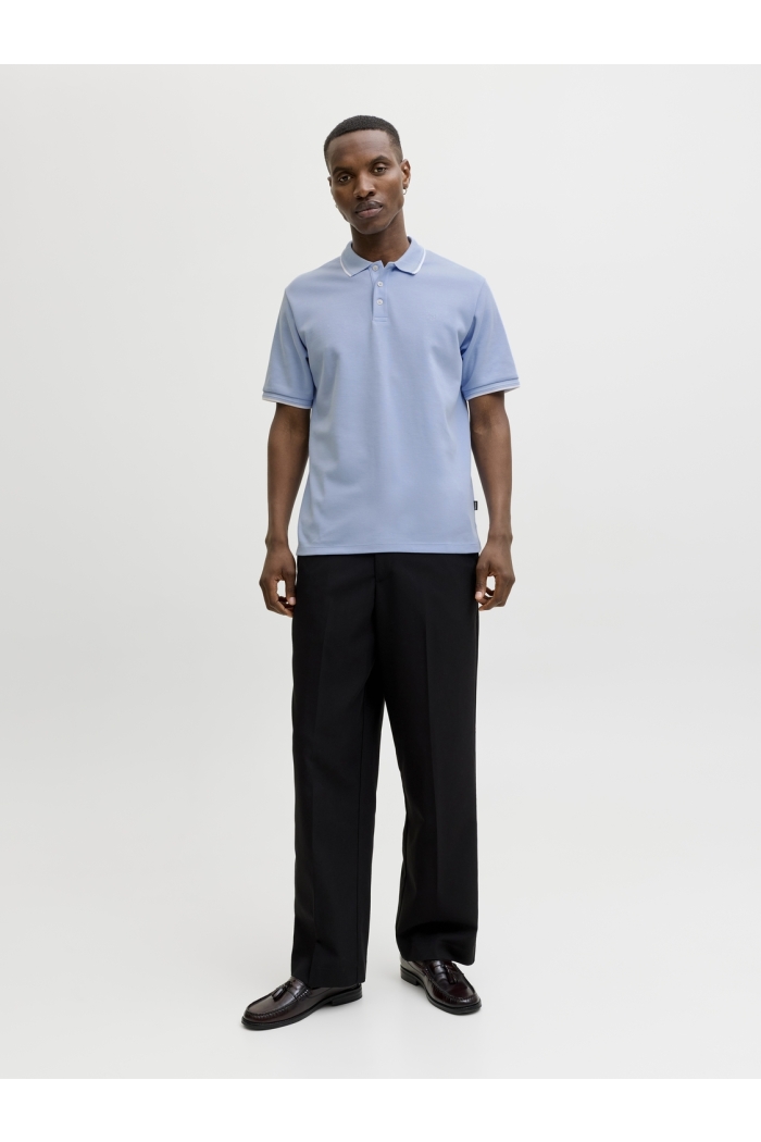 Jack and Jones JPRBLAETHAN DETAIL SS POLO SN chambray blue