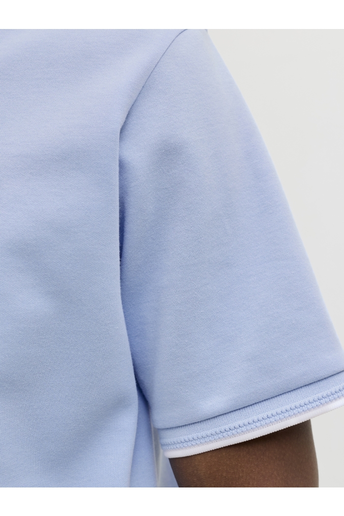 Jack and Jones JPRBLAETHAN DETAIL SS POLO SN chambray blue
