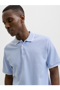 Jack and Jones JPRBLAETHAN DETAIL SS POLO SN chambray blue