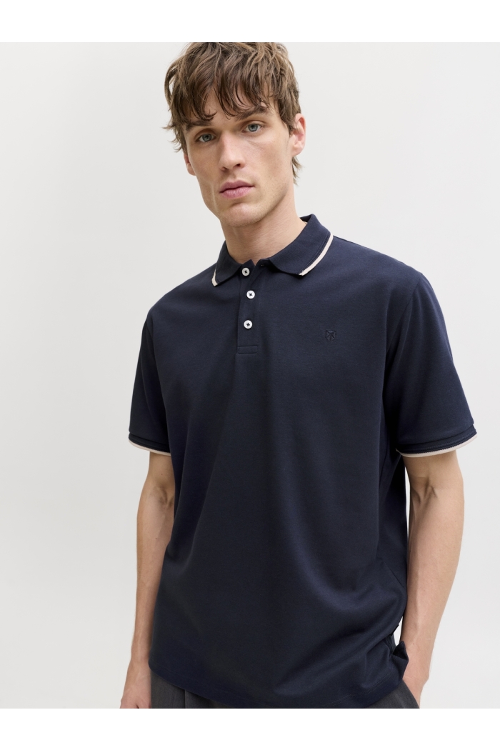 Jack and Jones JPRBLAETHAN DETAIL SS POLO SN night sky