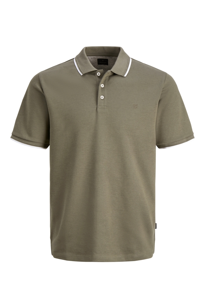Jack and Jones JPRBLAETHAN DETAIL SS POLO SN smokey olive