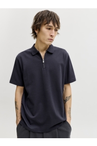 Jack and Jones JPRBLAETHAN SS ZIP POLO SN night sky