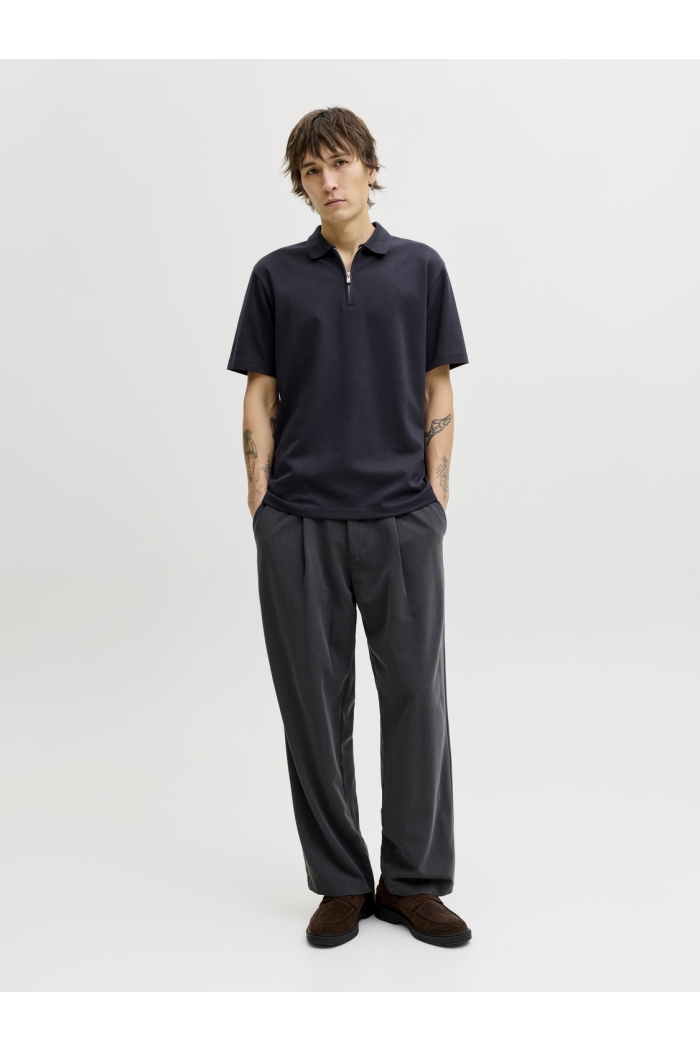 Jack and Jones JPRBLAETHAN SS ZIP POLO SN night sky