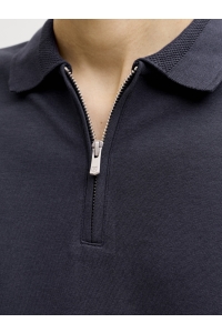 Jack and Jones JPRBLAETHAN SS ZIP POLO SN night sky