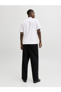 Jack and Jones JPRBLAETHAN SS ZIP POLO SN bright white