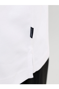 Jack and Jones JPRBLAETHAN SS ZIP POLO SN bright white