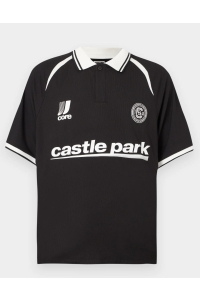 JACK&JONES ORIGINALS JCOCLUB RIBBED FOOTBALL POLO SS black