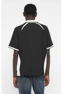 JACK&JONES ORIGINALS JCOCLUB RIBBED FOOTBALL POLO SS black