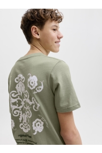 Jack and Jones boys JORMONTAUK BACK GRAPHIC TEE SS EA26: seagrass