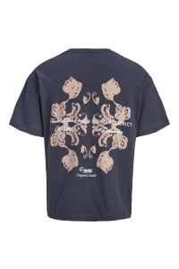 Jack and Jones boys JORMONTAUK BACK GRAPHIC TEE SS EA26: odyssey gray/w. bandana
