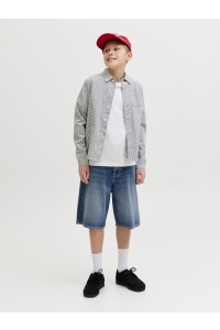 Jack and Jones boys JORMONTAUK PHOTO BACK TEE SS CN JNR bright white