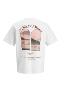 Jack and Jones boys JORMONTAUK PHOTO BACK TEE SS CN JNR bright white
