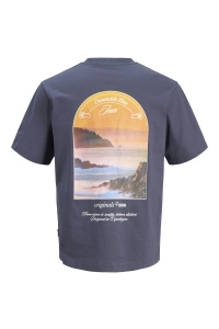 Jack and Jones boys JORMONTAUK PHOTO BACK TEE SS CN JNR odyssey gray