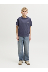 Jack and Jones boys JORMONTAUK PHOTO BACK TEE SS CN JNR odyssey gray