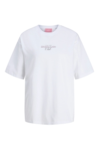 Jack and Jones JXLATTE SS LOOSE TEE JRS bright white/matcha latte