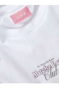 Jack and Jones JXLATTE SS LOOSE TEE JRS bright white/matcha latte