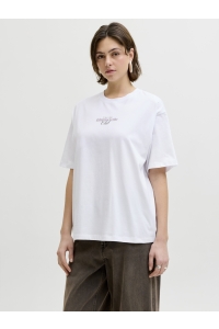Jack and Jones JXLATTE SS LOOSE TEE JRS bright white/matcha latte
