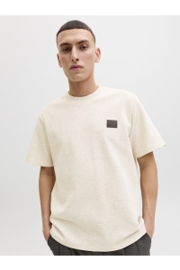 Jack and Jones JJDAYTONA TEE SS CREW NECK SN antique white/melange