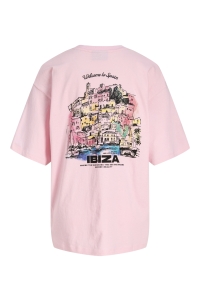 Jack and Jones JXMILLOW LOOSE SS TEE JRS SP226 pink lady/welcome to spain ibiza