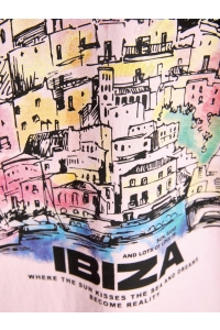 Jack and Jones JXMILLOW LOOSE SS TEE JRS SP226 pink lady/welcome to spain ibiza