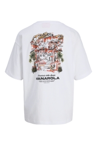 Jack and Jones JXMILLOW LOOSE SS TEE JRS SP226 bright white/manarola
