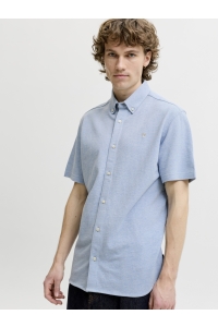 Jack and Jones JPRBLUBLAKE PIQUE DETAIL S/S SHIRT ashley blue