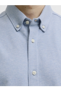 Jack and Jones JPRBLUBLAKE PIQUE DETAIL S/S SHIRT ashley blue