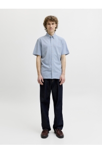 Jack and Jones JPRBLUBLAKE PIQUE DETAIL S/S SHIRT ashley blue