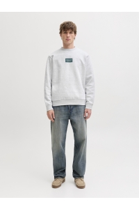 Jack and Jones JJFRANK SWEAT CREW NECK white melange