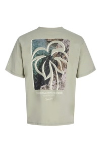 Jack and Jones JORHYERES BACK ELEMENT TEE SS CREW seagrass