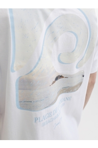 Jack and Jones JORHYERES BACK ELEMENT TEE SS CREW bright white