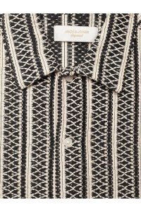 Jack and Jones JORCOTEDAZUR BELLAGIO CROCHETSHIRT : black