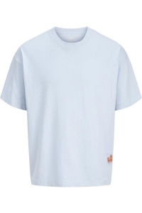 Jack and Jones JORCOTEDAZUR LABEL BACK TEE SS CN cashmere blue