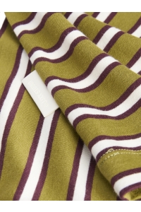 Jack and Jones JXSOPHIA BOXY LS STRIPE TEE JRS SN green moss/vanilla ice / winetas