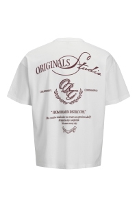 Jack and Jones JORSANREMO TYPO TEE SS CREW NECK SN bright white