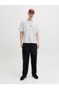 Jack and Jones JORSANREMO TYPO TEE SS CREW NECK SN bright white