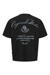 Jack and Jones JORSANREMO TYPO TEE SS CREW NECK SN black