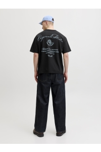 Jack and Jones JORSANREMO TYPO TEE SS CREW NECK SN black