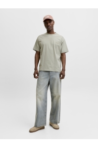 Jack and Jones JORSANREMO BACK TEE SS CREW NECK SN seagrass