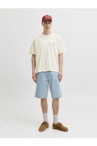 Jack and Jones JORSANREMO BACK TEE SS CREW NECK SN antique white